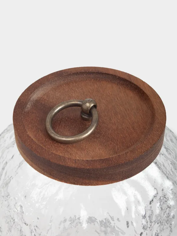 Сусымалы өнімдерге арналған құты, 1,2 л, шыны/ағаш, Glacial wood, image-2