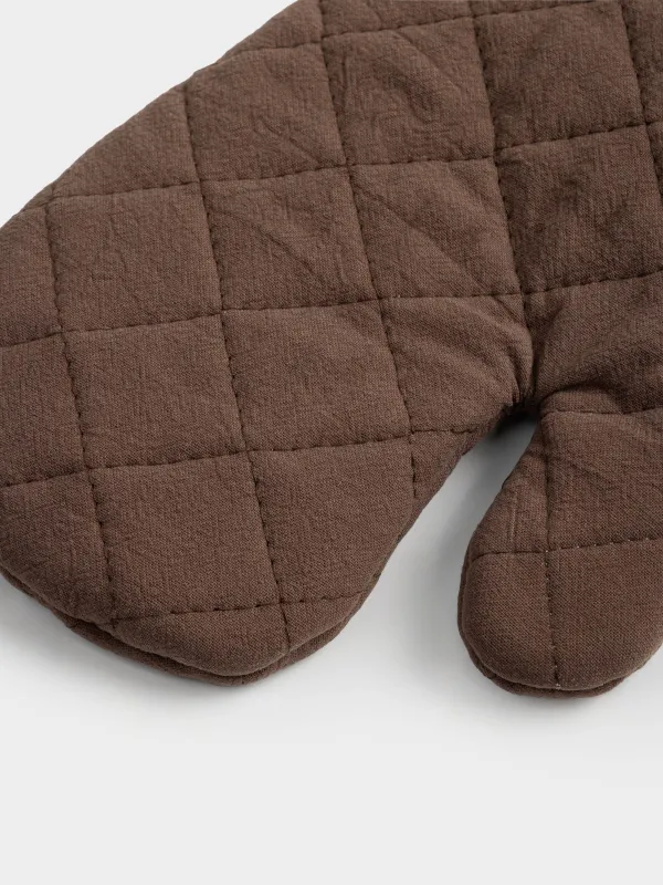 Прихватка-варежка, 18х28 см, хлопок, с рюшами, серо-бежевая, Ruffles, image-2