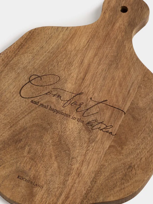 Кесу тақтасы, 25х28 см, сабы бар, ағаш, пішінді, Comfort, Noble tree, image-3