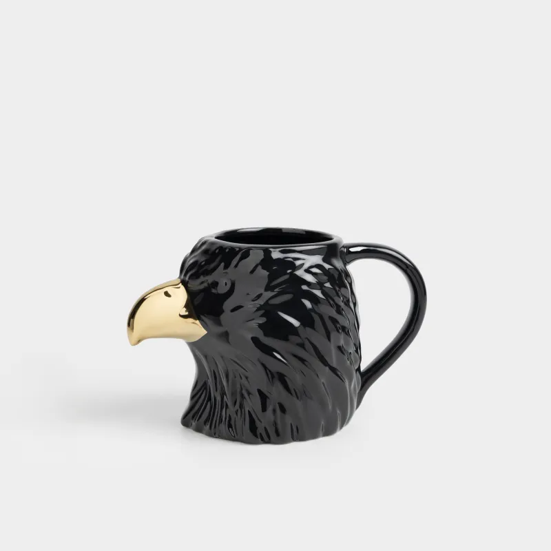 Саптыаяқ, 580 мл, фарфор Р, қара-алтын, Қыран, Eagle