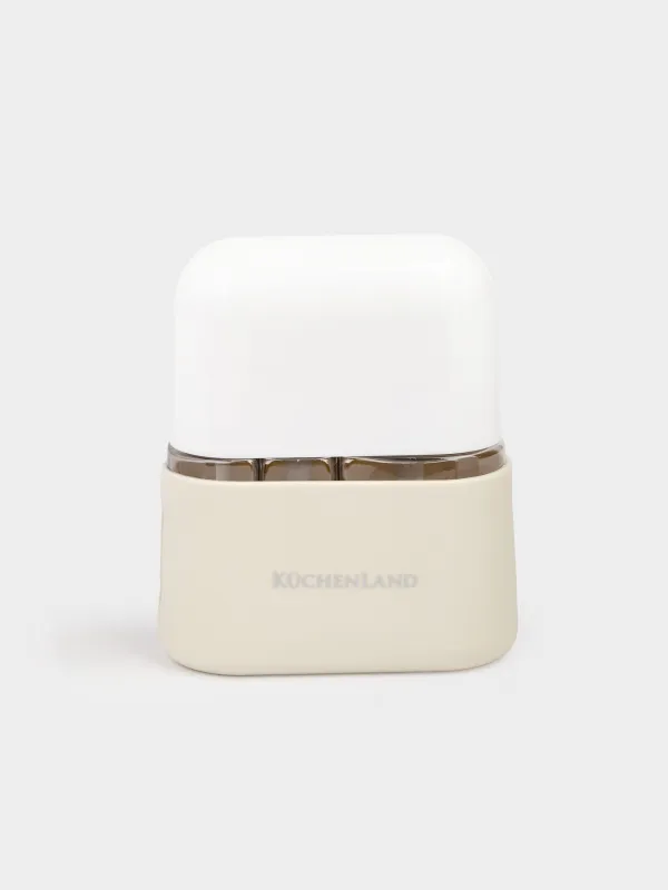 Набор флаконов для путешествий, 3 шт, с дозатором, в чехле, пластик, бежевый, Travel comfort, image-0