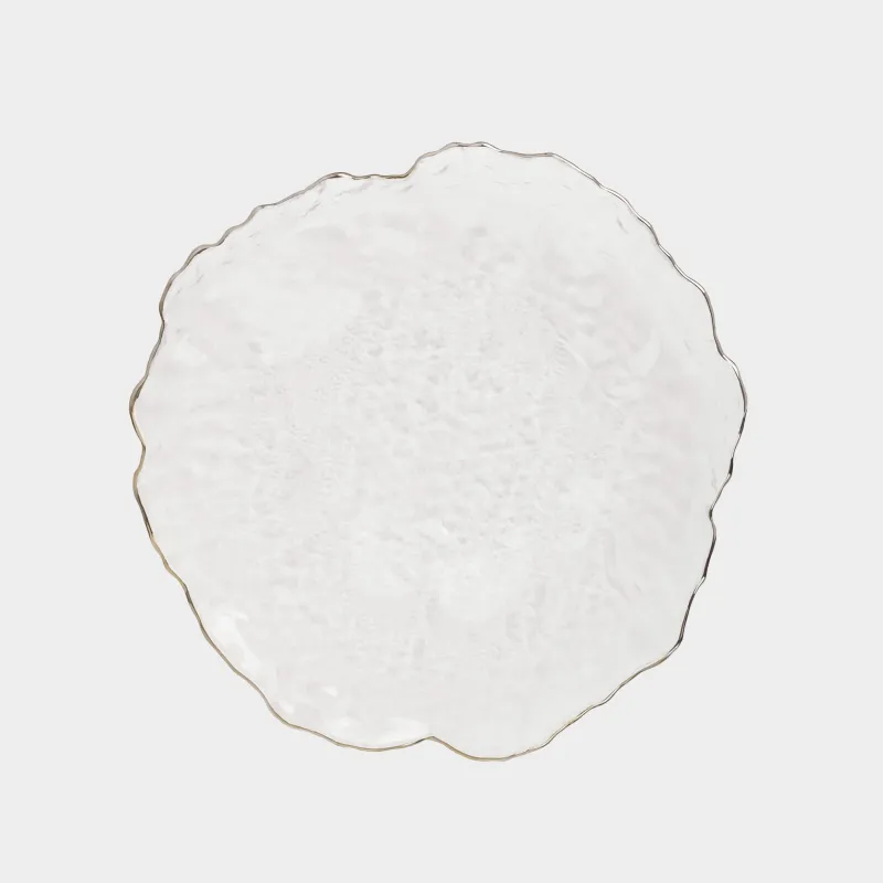 Ыдыс, 26 см, шыны, күміс жиектері бар, Nautilus silver, image-3