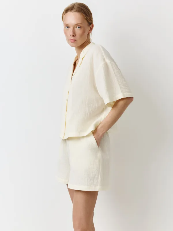 Шорты женские, домашние, молочные, Allison, image-0