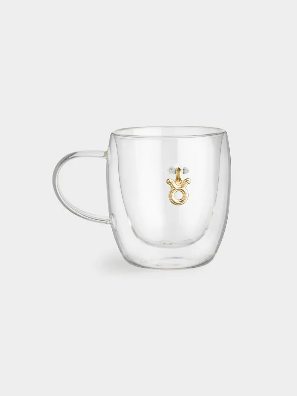 Саптыаяқ, 280 мл, шыны Б/металл, алтын түстес аспасы бар, Торпақ, Air figure zodiac, image-0