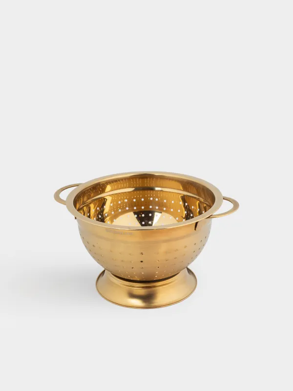 Дуршлаг, 22 см, екі тұтқасы бар, болат, алтын түстес, Classic gold, image-1