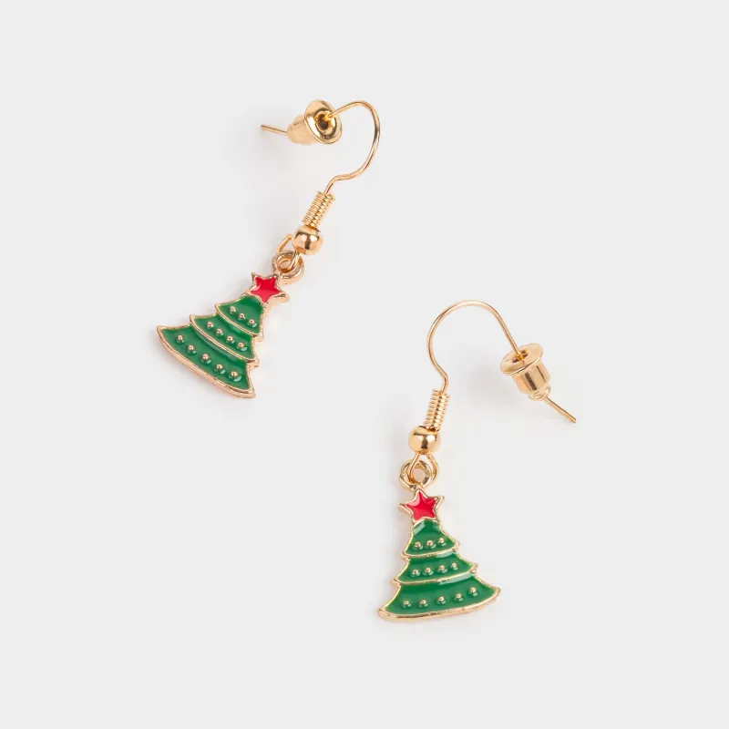 Серьги, 3 см, 2 шт, металл, золотистые, Jewelry christmas, image-3