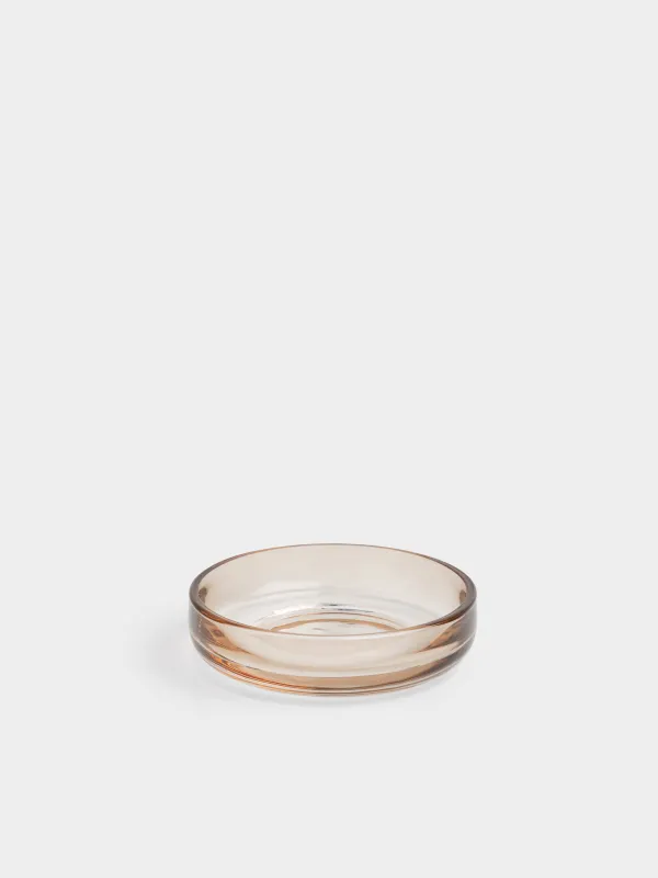 Мыльница, 12 см, стекло, овальная, коричневая, Градиент, Rachas, image-1