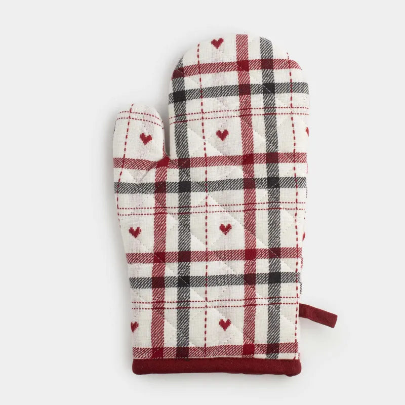 Ыдыс ұстағыш-қолғап, 18х30 см, мақта, сүт түстес, Тор, Hazel heart