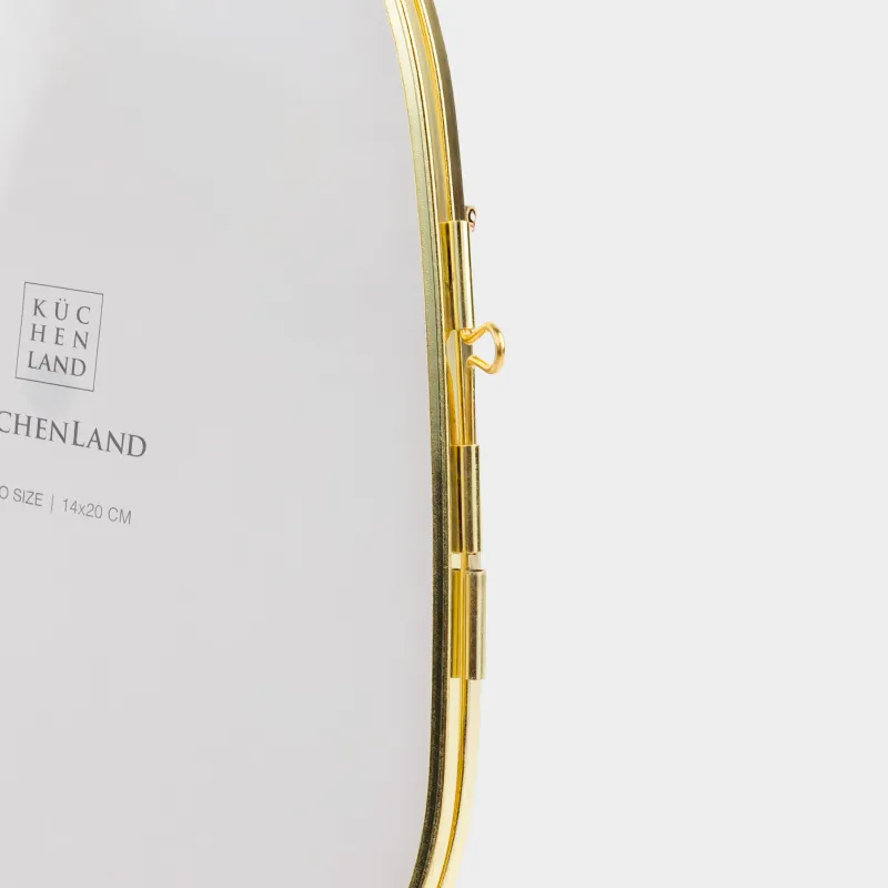 Фоторамка, 14х20 см, сталь/стекло, золотистая, Fantastic gold, image-4