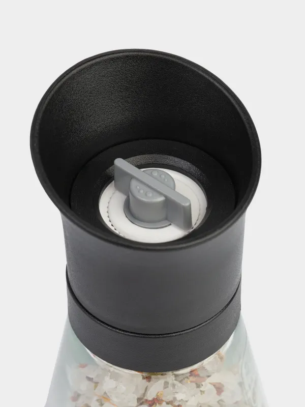 Дәмдеуіштерге арналған диірмен, 13 см, механикалық, шыны/пластик, Тұз және шөптер, Seasoning BBQ, image-1