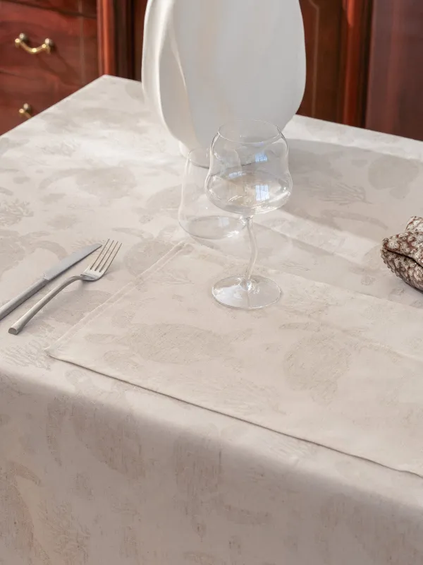 Аспаптарға арналған майлық, 30х45 см, жаккард, полиэстер/зығыр, сарғылт-қоңыр, Тасбақалар, Marine turtles, image-5