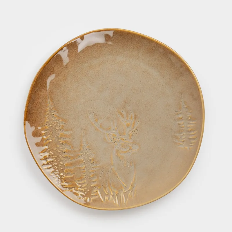 Тіскебасар тәрелкесі, 22 см, керамика, түс, Дизайн, Snowy forest