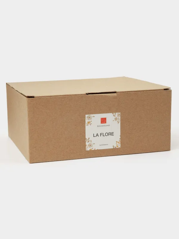 Салат ыдысы, 21х8 см, 1,2 л, керамика, сүт түстес, Ескі гүлдер, La flore, image-4