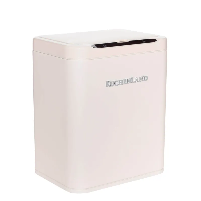 Қоқыс шелегі, 13л, сенсорлық, болат / пластик, тікбұрышты, сарғылт қоңыр, Vintage kitchen