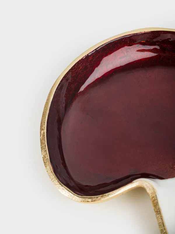 Сәндік ыдыс, 18х15х2 см, металл, қоңыр-сүт түстес, Саңырауқұлақ, Fungi, image-4