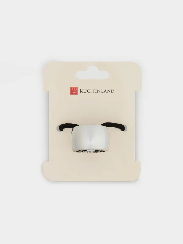 Шаш резеңкесі, 5 см, сақина-қысқышы бар, пластик, күміс түстес, Сақина, Hairstyle, image-2