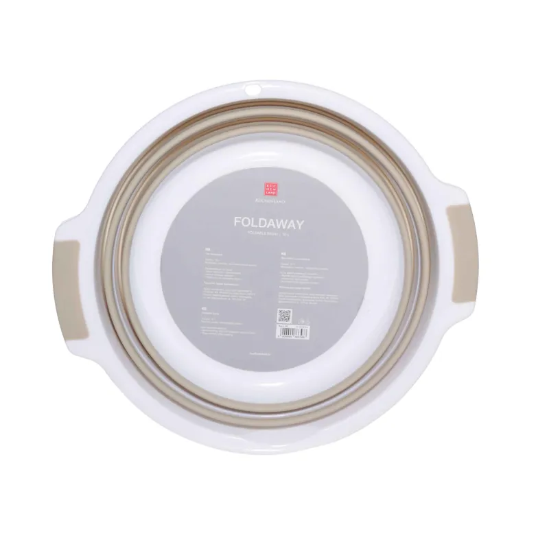 Жиналмалы бассейн, 10 л, пластик / резеңке, сұр-бежевый, Foldaway, image-2