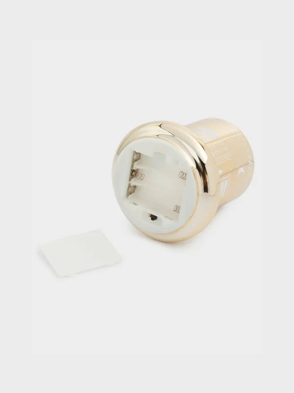 Сәндік шам, 10 см, шыны/пластик, шампан, Үйлер, Golden style, image-2