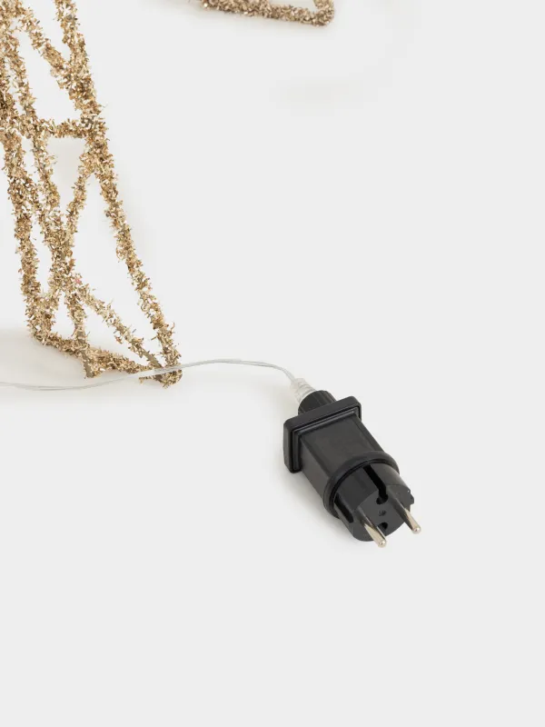 Мүсінше, жарықтандырылған, 50х125 см, металл, алтын, Бұғы, Deer sparks, image-4