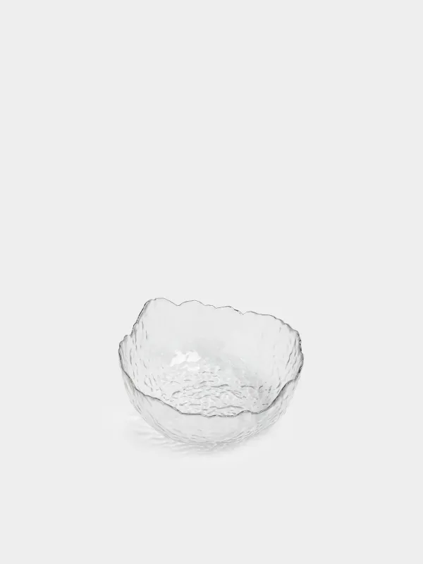 Салат ыдысы, 17х7 см, 700 мл, шыны, күміс жиегі бар, Nautilus silver, image-1