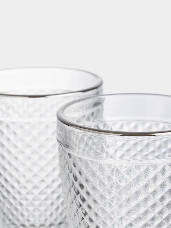 Стакан для виски, 300 мл, 2 шт, с серебристым кантом, Verona silver, image-4