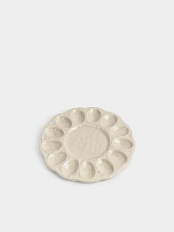 Пасха ыдысы, 25 см, 13 бөлім, куличке арналған орыны бар, керамика, сарғылт-қоңыр, Rustic Easter, image-1