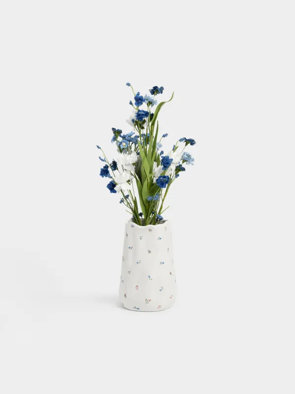 Гүл вазасы, 19 см, керамика, сүт түстес, Нәзік гүлдер, El flora, image-4