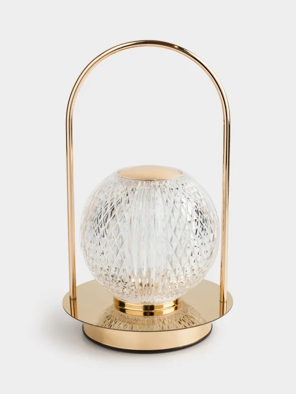 Светильник сенсорный, 22 см, беспроводной, металл/пластик, золотистый, Фонарь, Fantastic gold, image-0