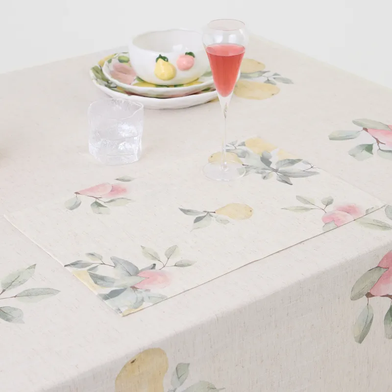 Аспаптарға арналған майлық, 30х45 см, полиэстер/зығыр, сарғылт-қоңыр, Бұтақтардағы алмұрттар, Fruit garden