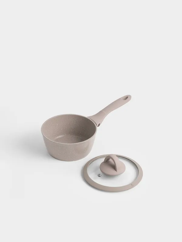 Ковш, 16 см, 1,1 л, с крышкой, с покрытием, алюминий, серый, Ginelli, image-5