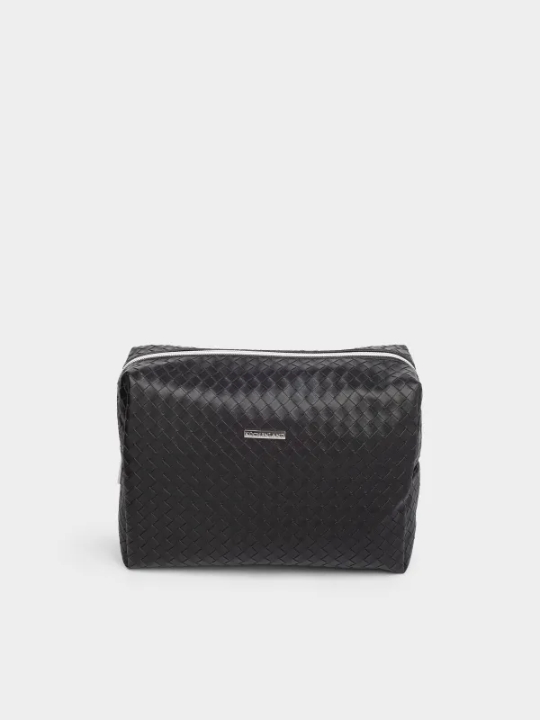 Косметикалық сөмке, 27х19 см, полиуретан, қара, Sennit, image-5