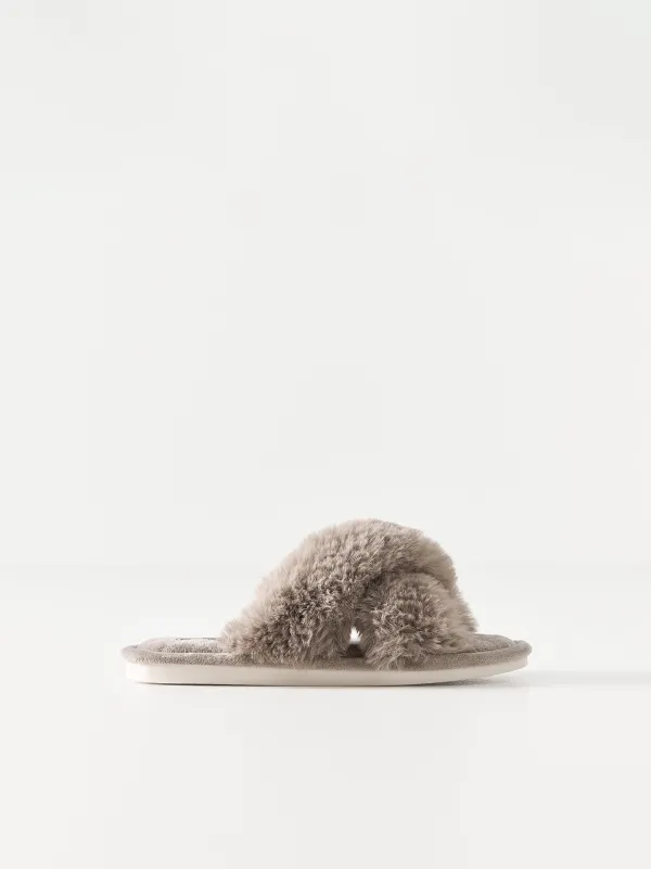 Әйелдер тәпішкелері, үйге арналған, өлшемі 36-37, полиэстер, қоңыр, Tape, image-0