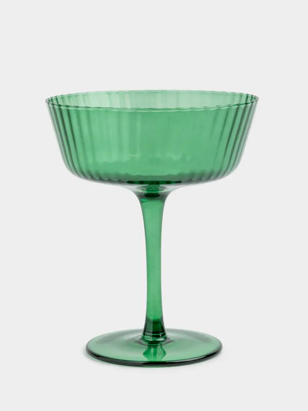 Шампан бокалы, 230 мл, шыны Р, жасыл, Ribby color, image-0