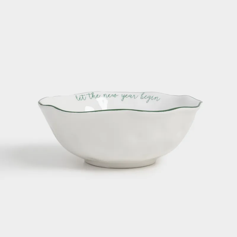 Салат ыдысы, 21х8 см, 1 л, керамика, Шыршасы бар жылқы, Сhristmas green