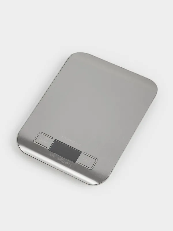 Ас үй таразылары, 18х14 см, электронды, болат/пластик, күміс, Libra, image-1