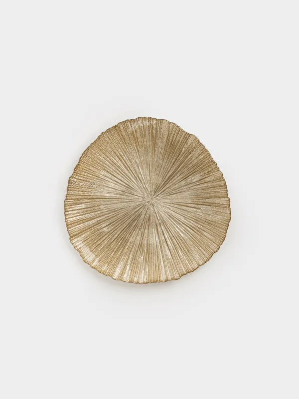 Тіскебасар тәрелкесі, 21 см, шыны, шампан, Angle, image-0