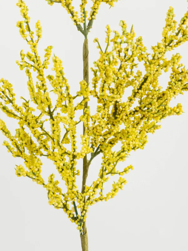 Сәндік бұтақ, 78 см, пенопласт/металл, Сары жидектер, Flower garden, image-2