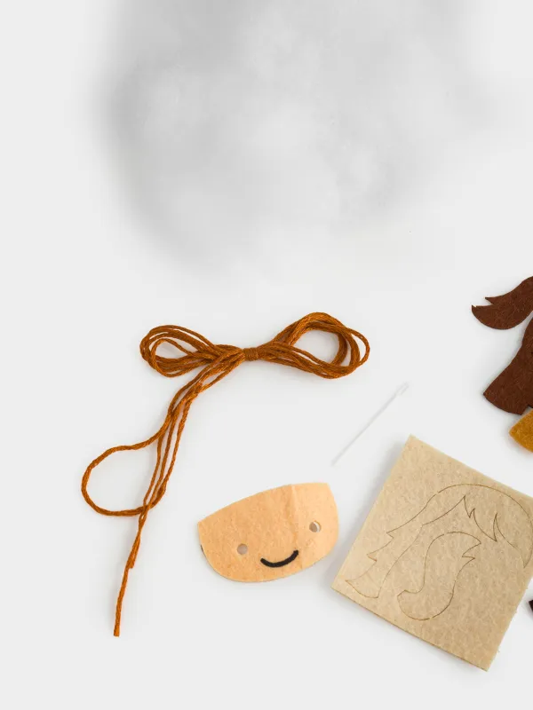 Набор для творчества, 13х15 см, рукоделие, подвеска, фетр/хлопок, Лошадка, Creativity, image-2