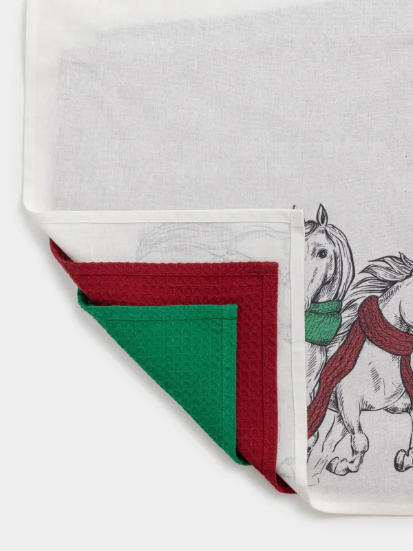 Полотенце кухонное, 40х60 см, 3 шт, Horse trio, image-9