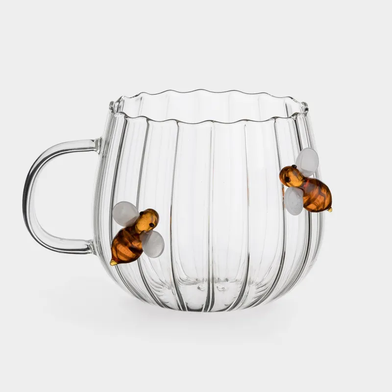 Саптыаяқ, 400 мл, шыны Б, Ара және гүл, Camellia shape