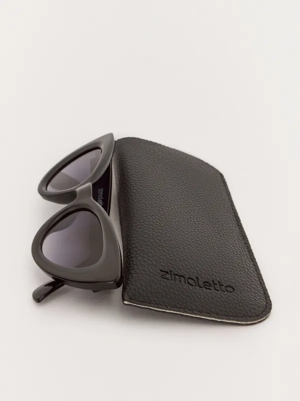 Күннен қорғайтын көзілдірік, көзілдірік қорабы бар, пластик, қара, Мысық көзі, Nifty, image-3