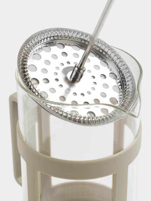 Френч-пресс, 1 л, шыны Б/болат, сарғылт-қоңыр/жасыл, Ketto, image-4