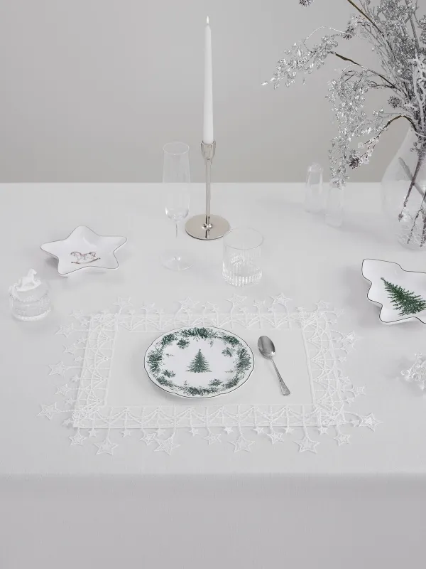 Аспаптарға арналған майлық, 30х45 см, шілтерлі, полиэстер, ақ, Жұлдыздар, Stars framed, image-1