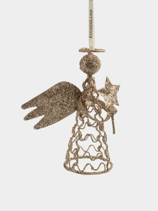 Шырша ойыншығы, 15 см, металл, шампан, Періште, Angel sparks, image-1