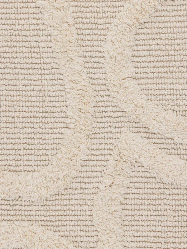 Кілемше, 50x80 см, тайғанамайтын, мақта, бежевый, Геометриялық, Textured, image-4