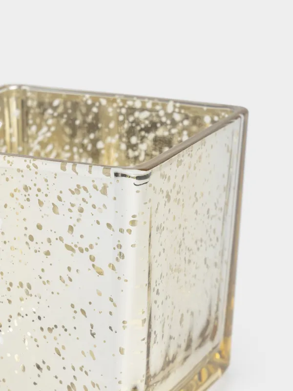 Подсвечник, 10x10 см, для чайной свечи, стекло, шампань, Patina, image-2