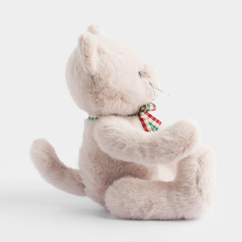 Ойыншық, 35 см, жұмсақ, қозғалмалы аяқтары бар, полиэстер, сарғылт-қоңыр, Мысық, Cat, image-1