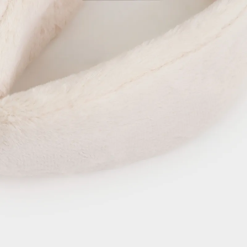 Ободок карнавальный, 14х19 см, детский, искусственный мех/пластик, белый, Cat, image-1