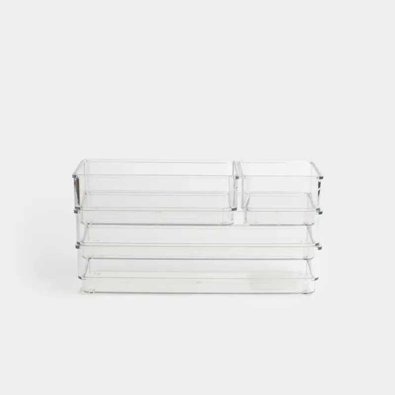 Набор ящиков-органайзеров, 4 шт, пластик, Basic