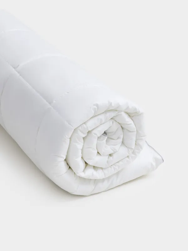 Көрпе, 200х220 см, мақта/микрофибра, ақ, күміс жиектері бар, Soft cotton, image-4